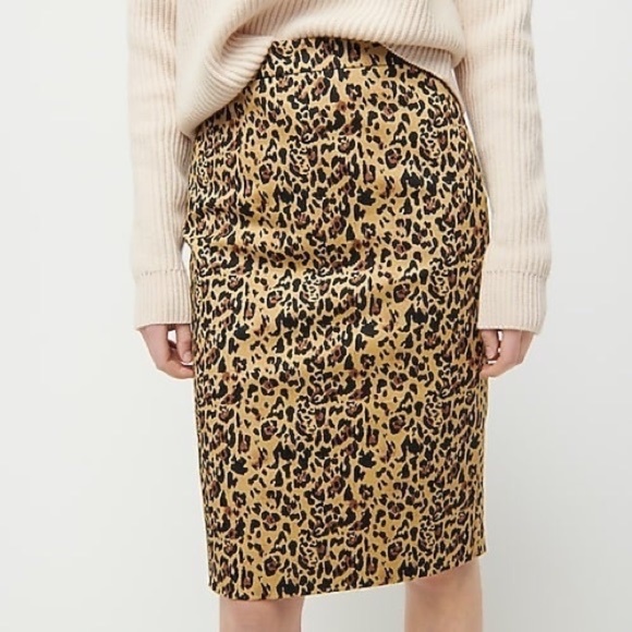 JC | No2 Reimagined Leopard Print Animal Pattern Cotton Versatile Pencil Skirt - Picture 10 of 10